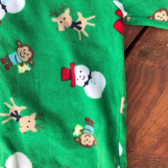 Carters 9M fleece zip up footed Christmas jammies - Picture 7 of 7